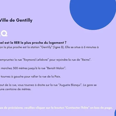 Apartment Paris Equipe - Rer B Gentilly